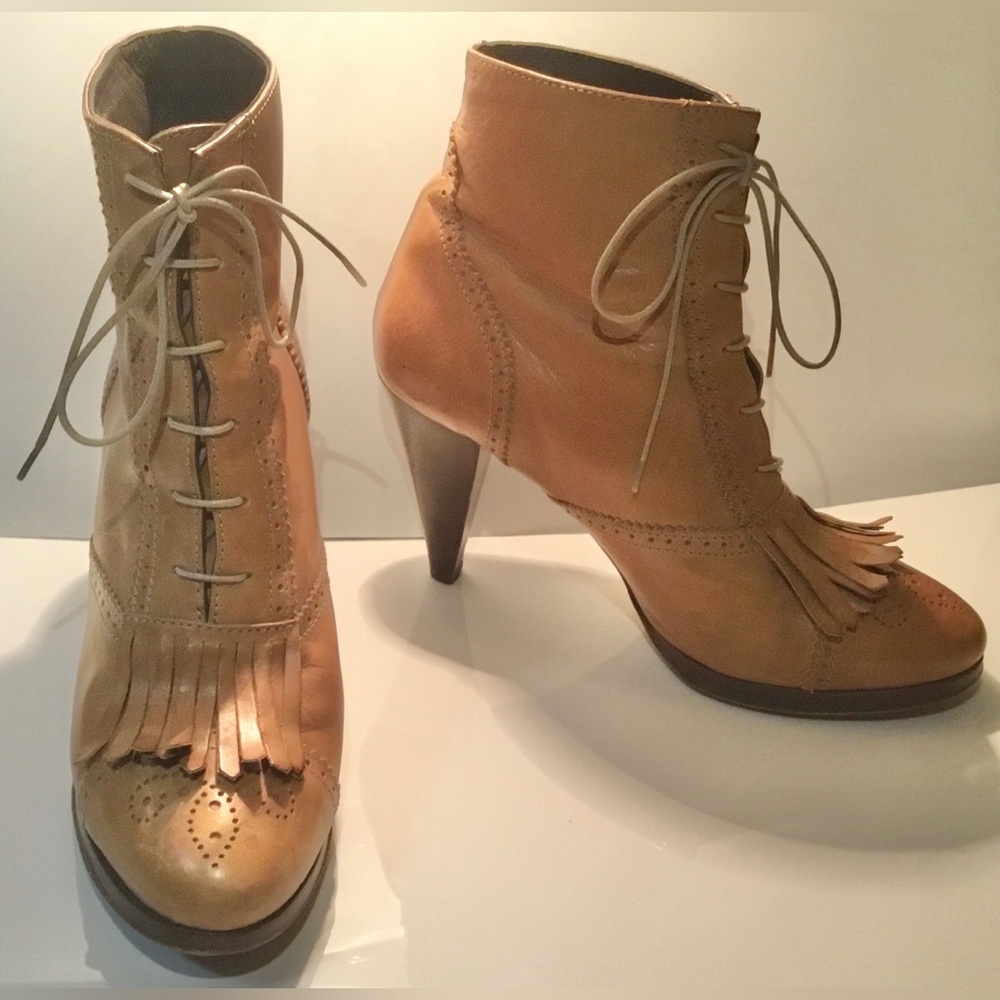 J. Crew Leather Oxford Booties Italy 🇮🇹